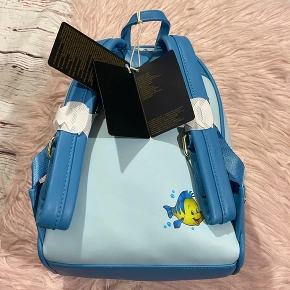NWT Loungefly Little Mermaid Disney Stained Glass Mini Backpack - Picture 8 of 12
